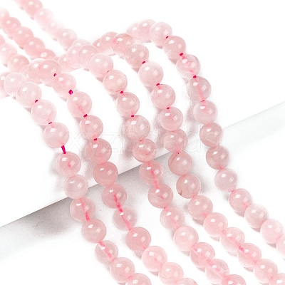Natural Madagascar Rose Quartz Beads Strads X1-G-D655-8mm-1
