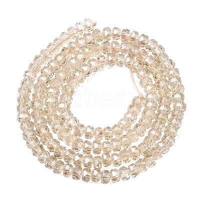 Electroplate Glass Beads Strands GLAA-Q105-03T-1