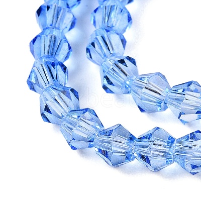 Gradient Color Baking Paint Glass Bead Strands DGLA-A039-T4mm-A020-1