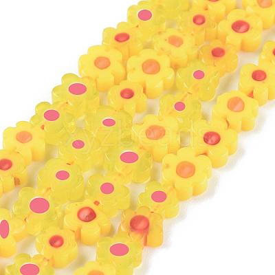 Handmade Millefiori Glass Bead Strands LAMP-J035-6mm-06-1
