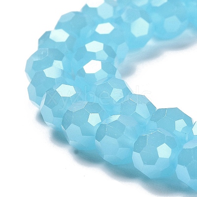 Electroplate Glass Beads Strands EGLA-A035-J8mm-A04-1