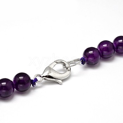 Perfect Design Natural Gemstone Beaded Necklaces NJEW-L345-E11-1