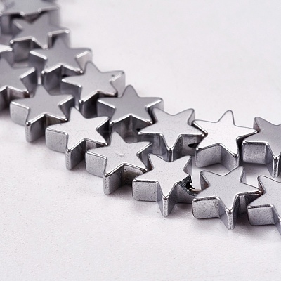 Electroplate Non-magnetic Synthetic Hematite Beads Strands G-J173-6x6mm-02-1