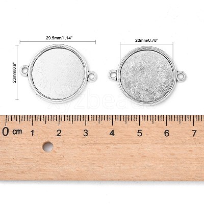 Tibetan Style Alloy Cabochon Connector Settings TIBE-M022-11AS-1