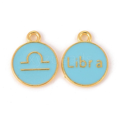 Alloy Enamel Pendants ENAM-S124-01B-16K-1