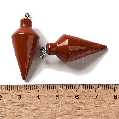 Natural Red Jasper Pendants G-Z055-02P-06-1