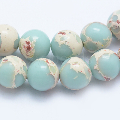 Synthetic Imperial Jasper Beads Strands G-F531-8mm-H03-1