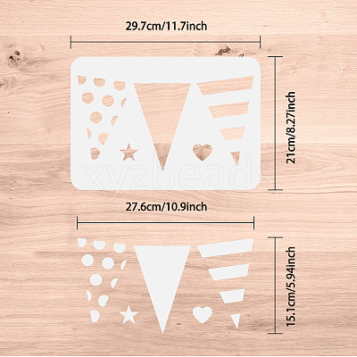 Large Plastic Reusable Drawing Painting Stencils Templates DIY-WH0202-405-1