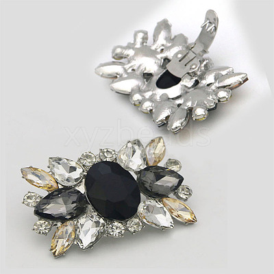 Alloy Glass Detachable Shoe Buckle Clips FIND-WH0423-73P-02-1