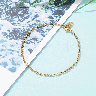 304 Stainless Steel Rolo Chain Bracelets BJEW-JB06029-1