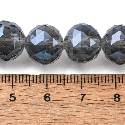 Transparent Electroplate Glass Beads Strands EGLA-N002-34D-F04-1