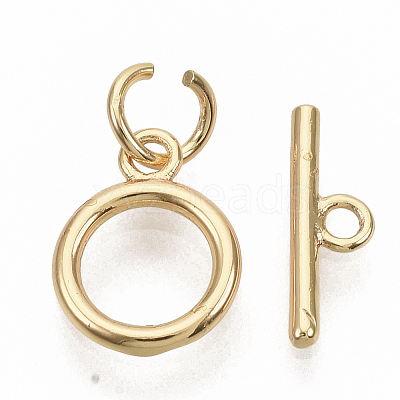 Brass Toggle Clasps X-KK-T051-25G-NF-1
