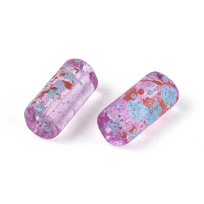 Picasso Transparent Glass Bugle Beads SEED-N010-02B-1