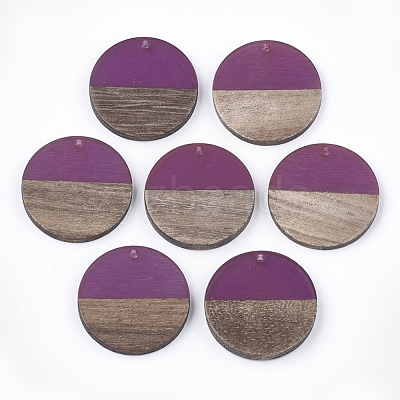 Resin & Wood Pendants X-RESI-S358-02B-11-1