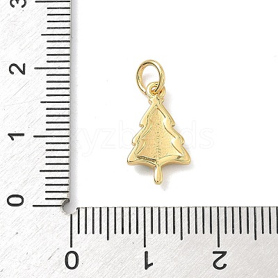 Christmas Brass Enamel Pendants KK-H534-08G-01-1