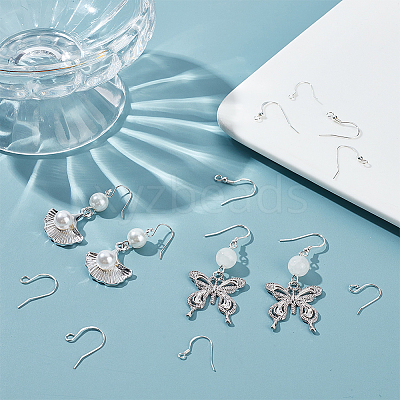10 Pairs 5 Style 925 Sterling Silver French Hooks with Coil and Ball STER-BBC0006-07-1