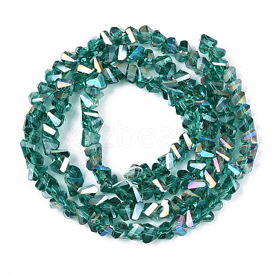 Electroplate Transparent Glass Beads Strands LS-GLAA-N021-4mm-05-1