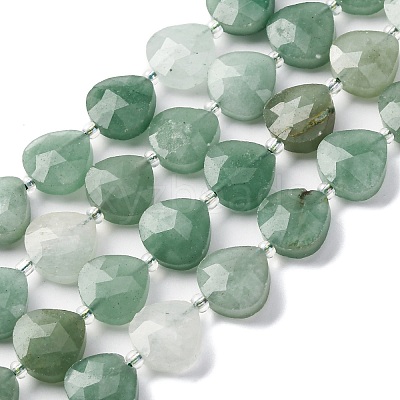 Natural Green Aventurine Beads Strands G-P570-E11-02-1
