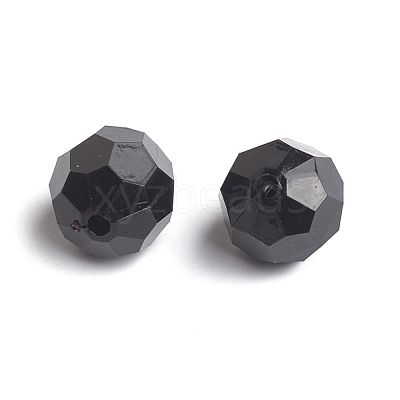 Opaque Acrylic Beads PAB14mmY-1-1
