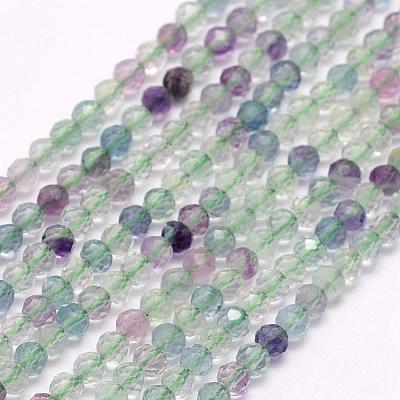 Natural Fluorite Beads Strands G-F509-38-4mm-1