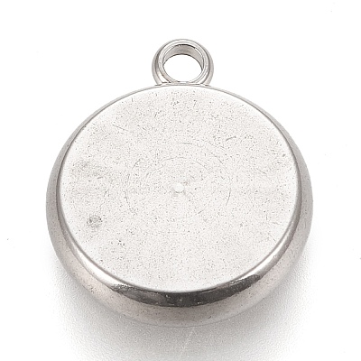 Non-Tarnish 304 Stainless Steel Pendant Cabochon Settings LS-X-STAS-K202-03D-P-1