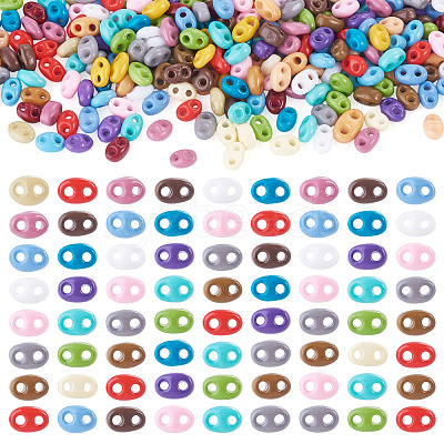 300Pcs Opaque Colours Glass Seed Beads EGLA-TA0013-74-1