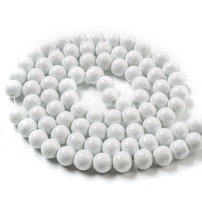 Painted Glass Bead Strands DGLA-S071-8mm-01-1