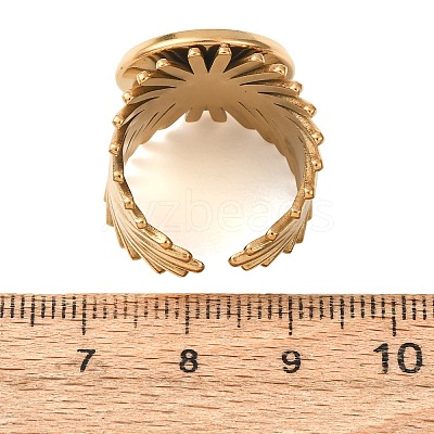 V-Shaped 304 Stainless Steel Cuff Ring Components SA-CBAC0DF-01E-G-1