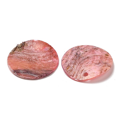 Spray Painted Natural Akoya Shell Pendants SHEL-F007-15B-14-1