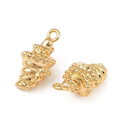 Ocean Theme Brass Charms KK-F902-07C-G-1