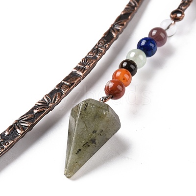 Natural Labradorite Bookmark AJEW-C025-01G-1