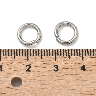 Tarnish Resistant 304 Stainless Steel Open Jump Rings X-STAS-E067-11-9mm-1