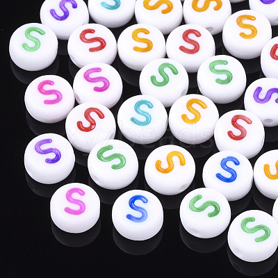 Initial Acrylic Beads OACR-E001-20S-1