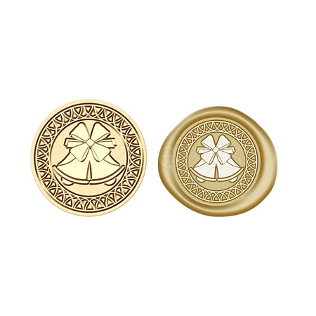 Christmas Series Wax Seal Brass Stamp Head AJEW-Z031-04G-13-1