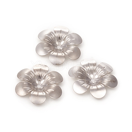 6-Petal Brass Bead Caps KK-I669-06P-1