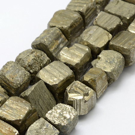 Natural Pyrite Beads Strands G-P322-20-1