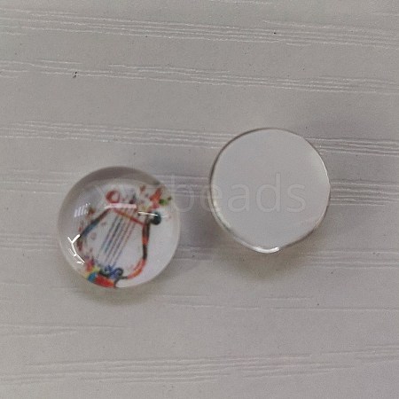 Glass Cabochons GLAA-WH0025-31A-01-1