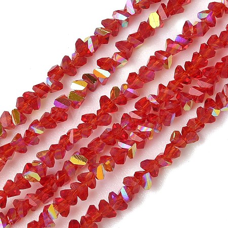 Electroplate Transparent Glass Beads Strands EGLA-P061-04C-AB04-1