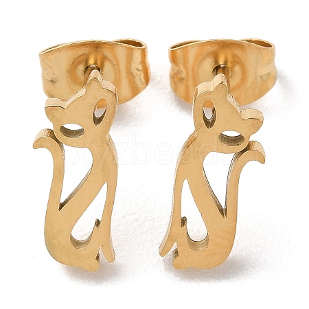 304 Stainless Steel Stud Earrings EJEW-B022-04G-1