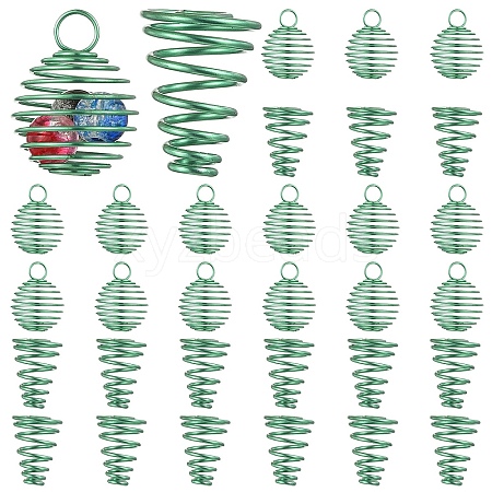 20Pcs 2 Styles Iron Spiral Bead Pendants FIND-YW0007-44-1