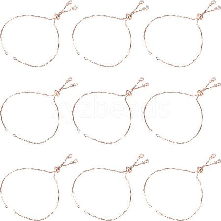 Unicraftale Brass Slider Bracelets Making MAK-UN0001-04RG-1