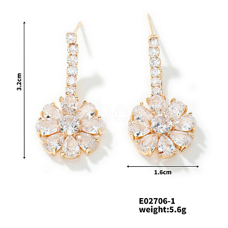 Exquisite Cubic Zirconia Stud Earrings IW9386-1-1