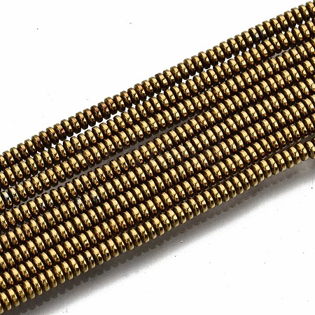 Electroplate Non-magnetic Synthetic Hematite Beads Strands G-T114-58-G-1