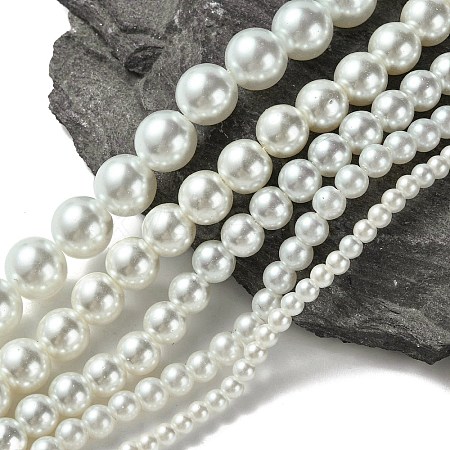 Dyed Glass Pearl Round Beads Strands HY-X0001-06-1