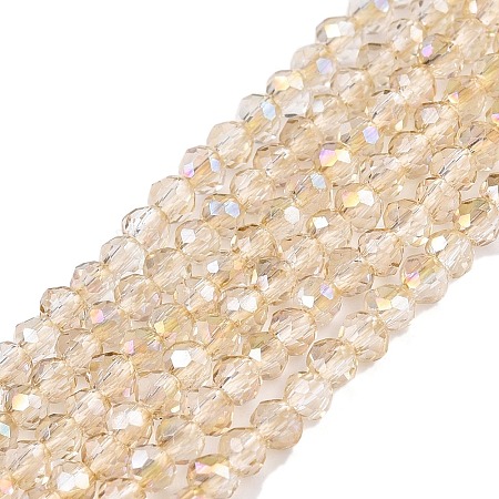 Electroplate Glass Beads Strands EGLA-T021-03J-1