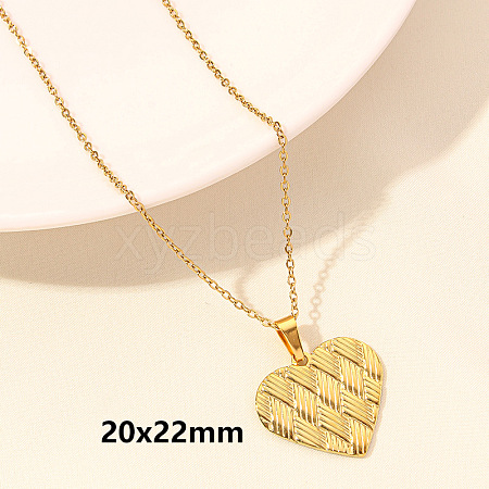 Stainless Steel Heart-Shaped Necklace Jewelry Luxury DIY Accessories Vacuum Plating ZC7092-2-1