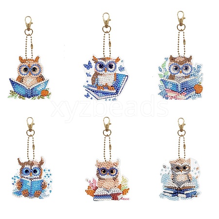 DIY Diamond Painting Keychain Kits DIAM-PW0010-67K-1