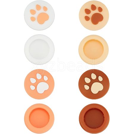 SUPERFINDINGS 2 Sets 2 Styles Silicone Replacement Cat Paw Thumb Grip Caps AJEW-FH0001-43-1