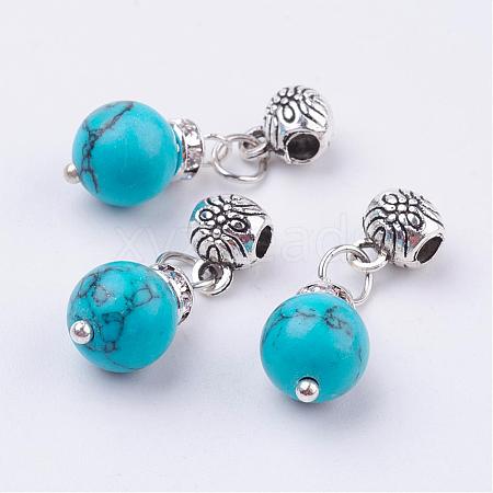 Synthetic Turquoise Pendants G-K192-A01-1