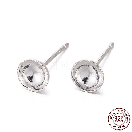 925 Sterling Silver Ear Stud Findings STER-K167-043D-S-1